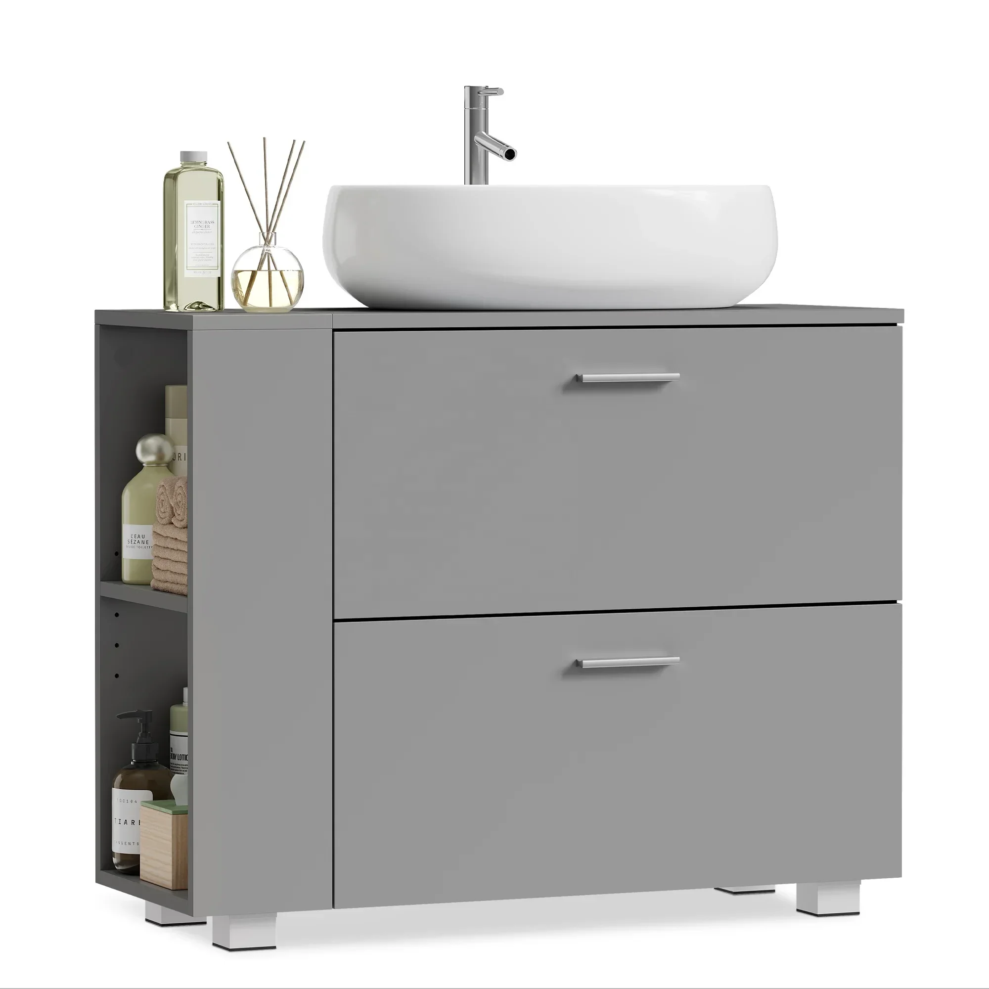 

new arrival SalesDurable Cross-border 80CM Vanity Sink Restroom Furniture Vanity Unit Bathroom Cabinet With Large Opening For