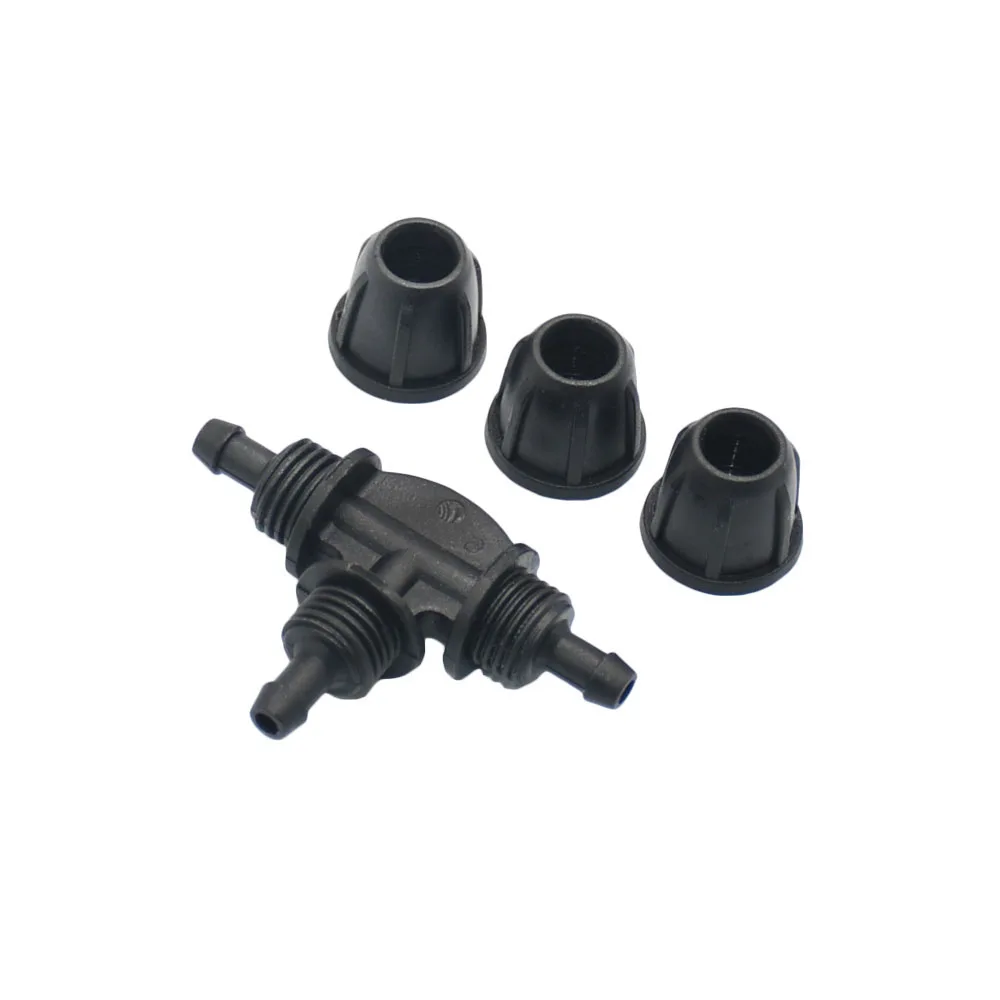 

Garden Hose Connectors 1/4" Barb Tee With Lock Nut Micro Drip Irrigation System Misting Nozzle Garden Spray Cooling Sprinkler