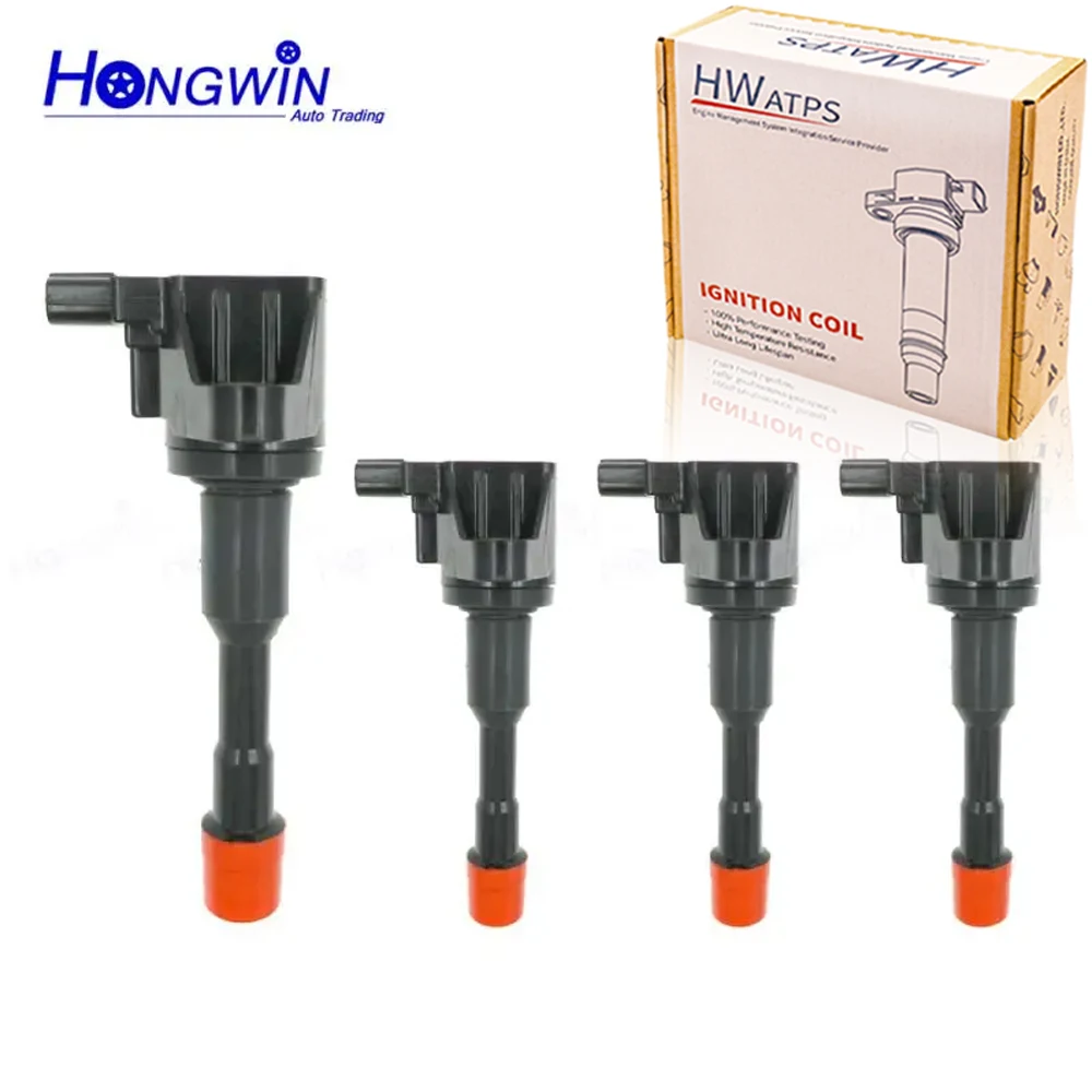 

4 Pcs 30521-PWA-003 Ignition Coil Wire For Honda Civic 7 8 VII VIII JAZZ FIT 2 3 II III 1.2 1.3 1.4L 30521-PWA-S01 UF374 C1408