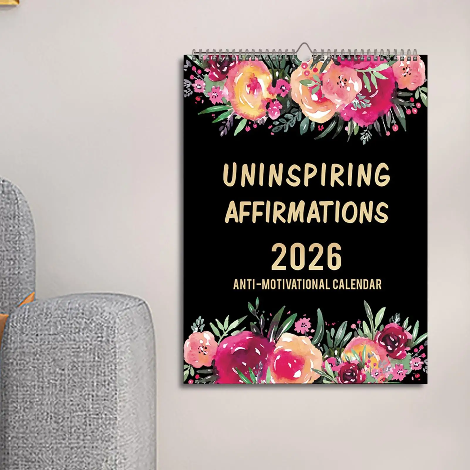 2026 تقويم الحائط دوامة ملزمة سنة مخطط التقويم 2026 مضحك مخطط إدارة الوقت الشخصي مع تحفيزية سخرية #3