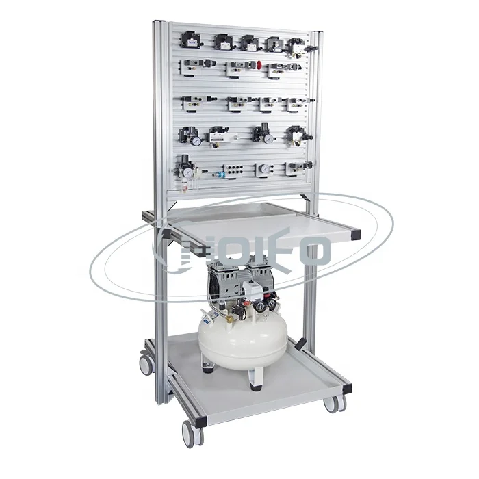 Basic Pneumatic Trainer Double Sided Operational Pneumatic Training Experiment Workbench Didactic Educational Equipment