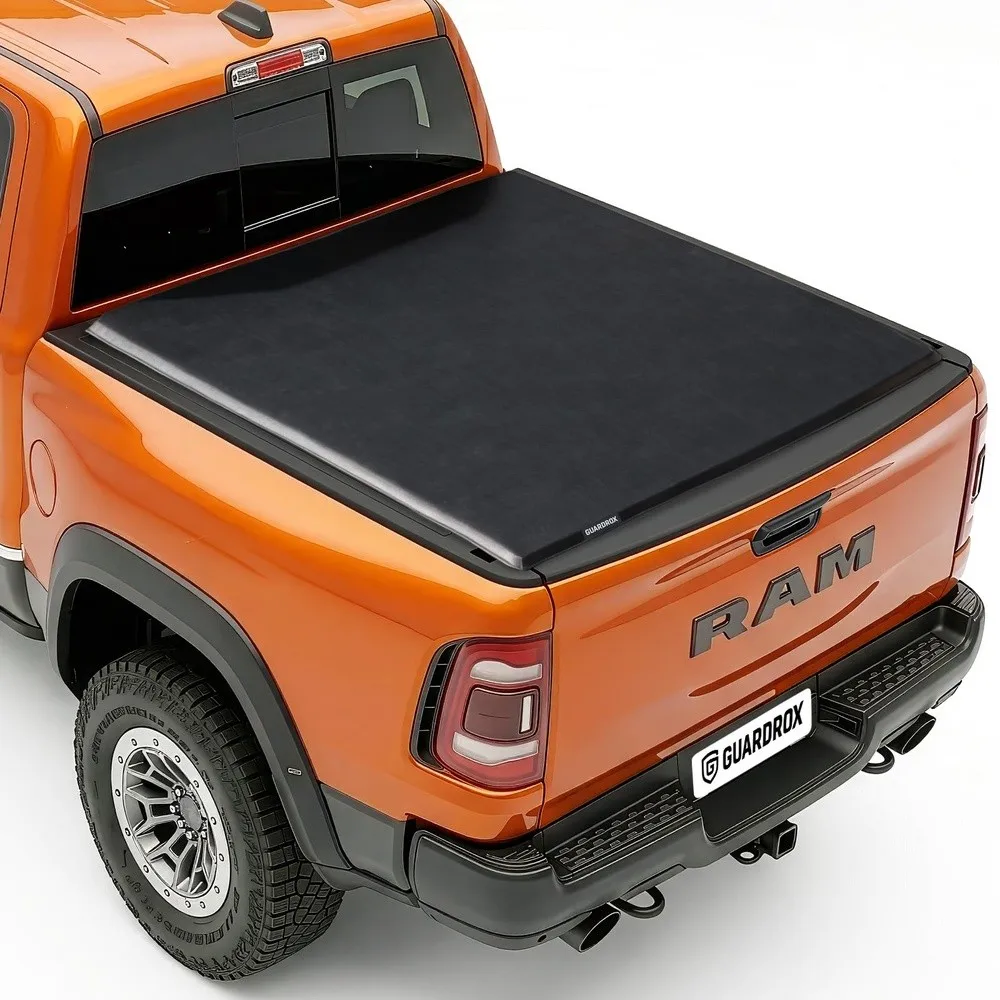 R5 Soft Roll Up Truck Bed Tonneau Cover Fits 2019 2026 Ram 1500 New Body 5.7FT Bed Vinyl No Drill Setup Water & UV