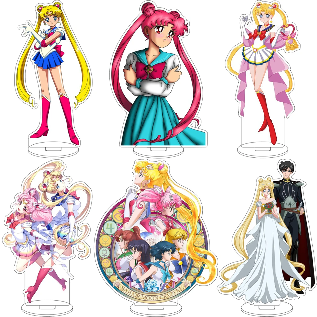 Figura de Acrílico de 16CM do Anime Serena Tsukino, Usagi Tsukino, Ami Mizuno, Aino Minako, Hino Rei, Kino Makoto, Presentes e Ornamentos