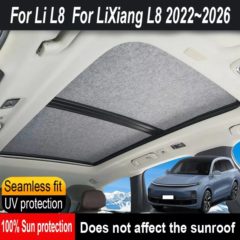 

Автомобильный люк на крыше, изоляционный козырек на крыше для Li L8 2022 ~ 2026 2025, защита от солнца, защита от УФ-лучей, электростатическая адсорбция, небесная занавеска, солнцезащитный козырек