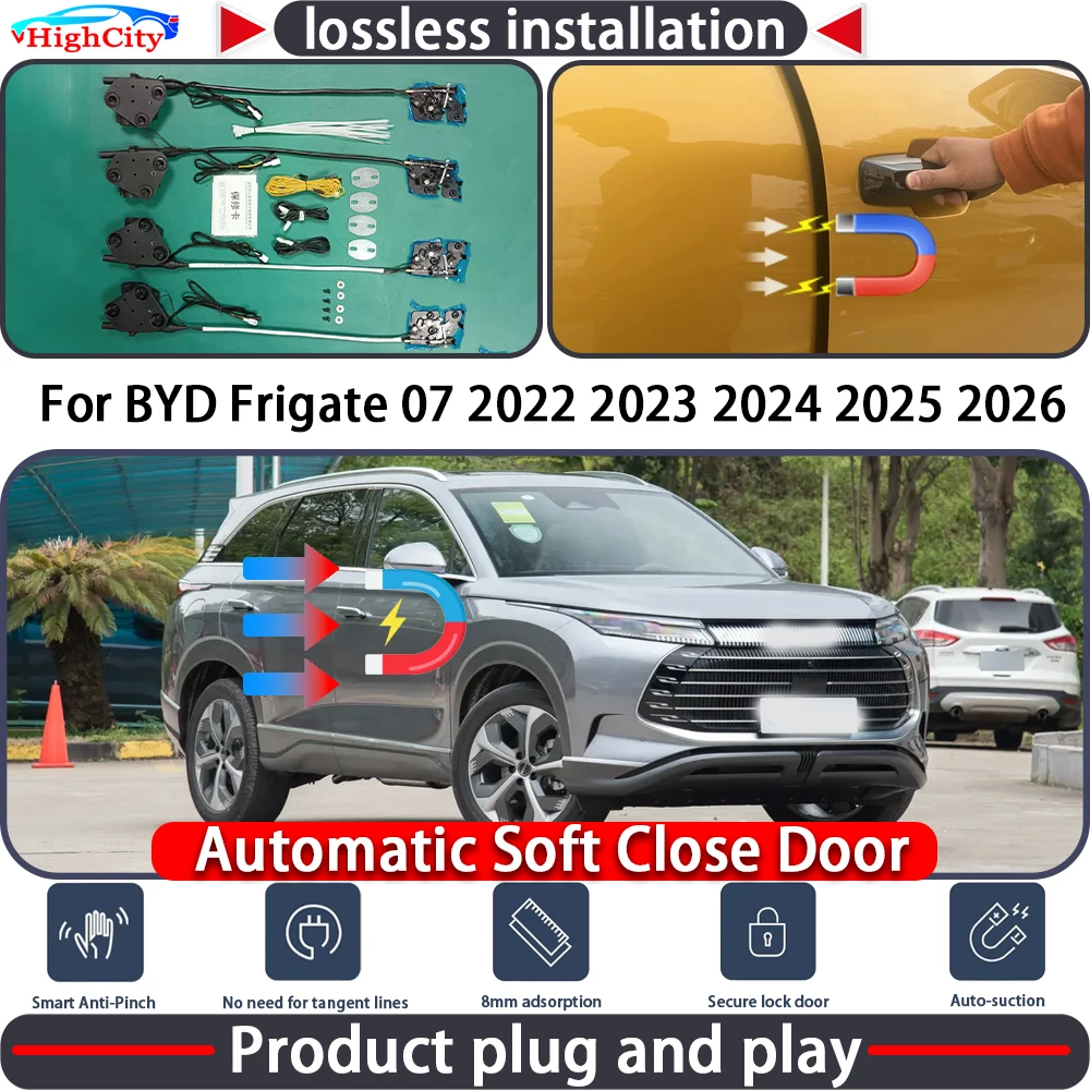 

HighCity Electric Closing Door Lock Actuator for BYD Frigate 07 2022 2023 2024 2025 2026 Soft Close Power Latch System Auto Pull