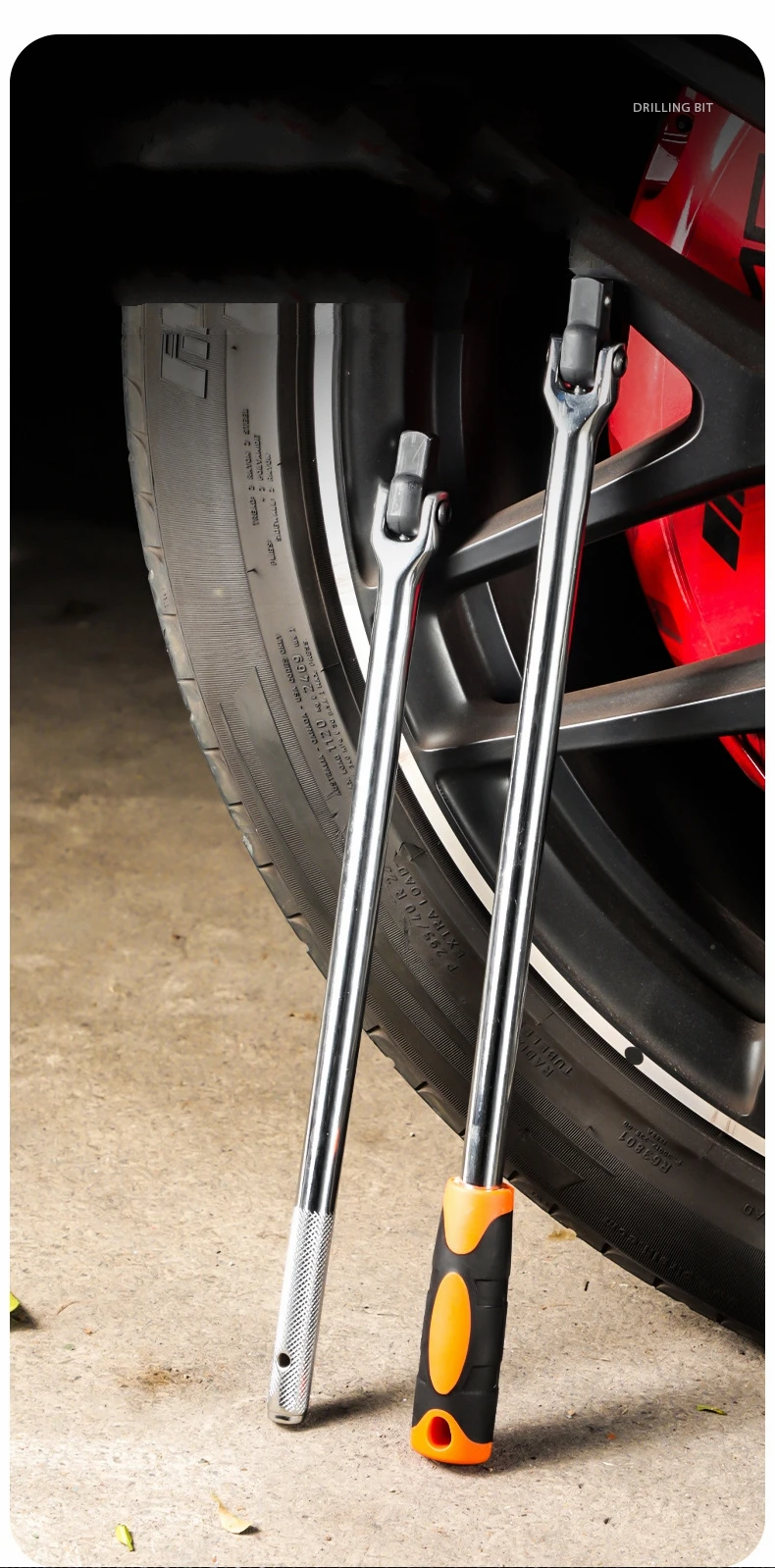 1/2'' F Rod Wrench Socket 15'' 18'' Torque Wrench Long Force Bar Activity Head Strong Lever Steering Handle Repair Tool