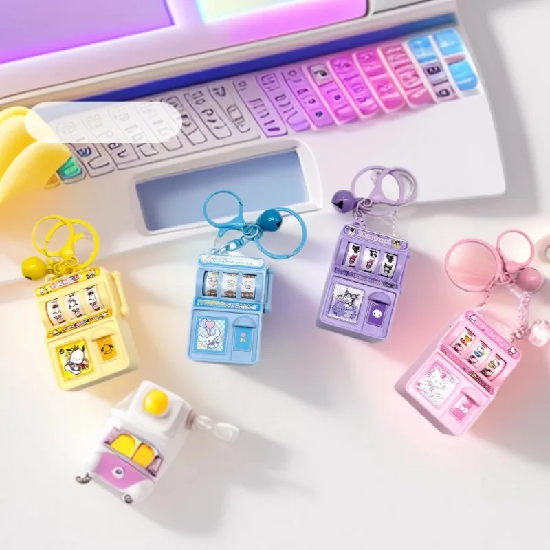 

Cross Border Creative Mini Lottery Machine Keychain Cartoon Children's Toys Kindergarten Prize Gift Wholesale Y2k Fashion Anime