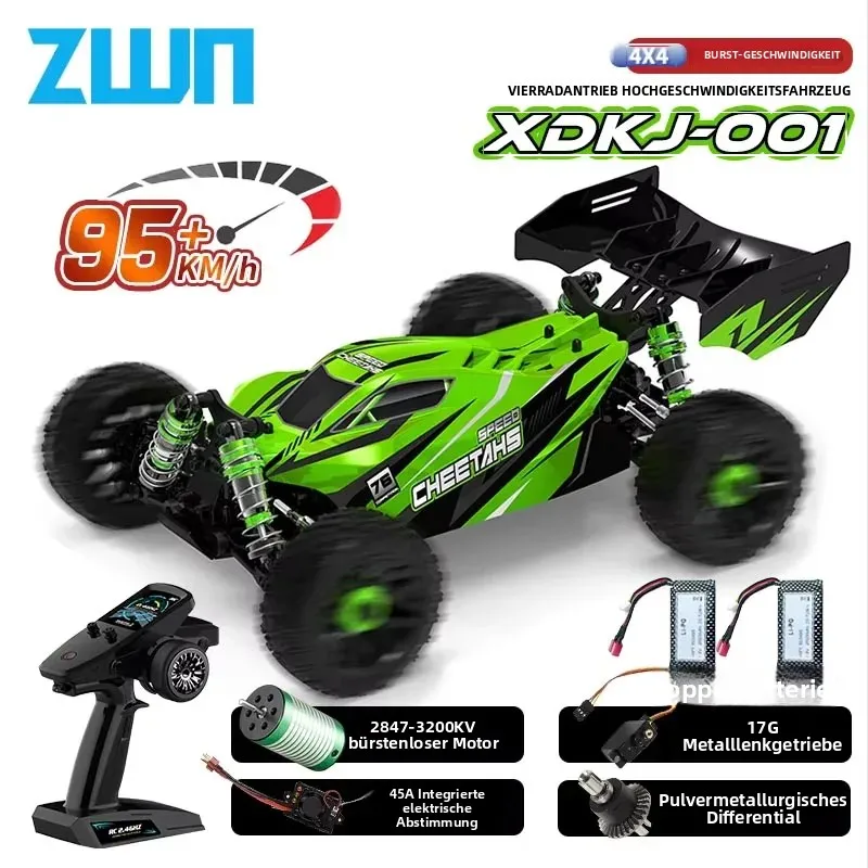 Professionelle 95KM/H RC-Autos 4WD 3S Rennwagen 1/14 Bürstenlos Hochgeschwindigkeits-Wettkampf-Drift-Fernsteuerungsspielzeug vs. Wltoys 144010