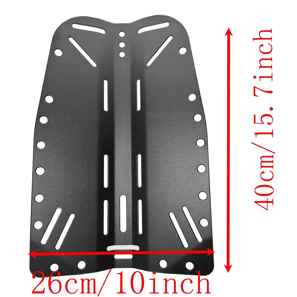Imagen 3: Placa trasera de buceo Tech con agujeros, arnés BCD para buzo, placa trasera para flexibilidad en montaje de accesorios, fuerte y resistente