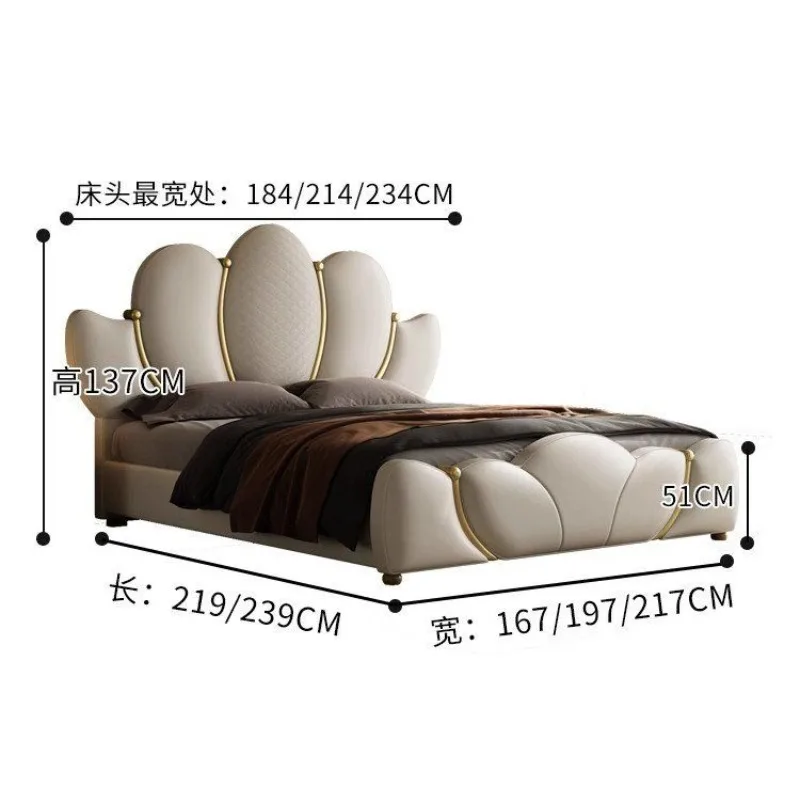 Bedsroom Modern Beds Sleeping Headboard Storage Luxury Beds Twin Unique Camas De Casal De Luxo Home Furniture Accessories
