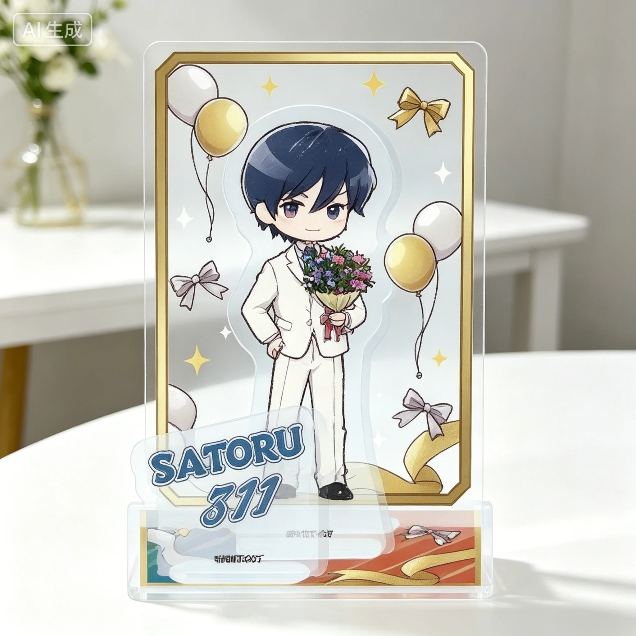 

Baseball anime Ace of Diamond act II Evening gowns and balloons Scene drawing Acrylic Stand Model Plate Keychains Desk Decor