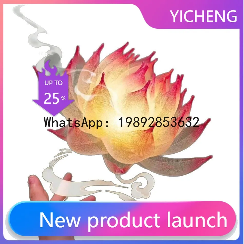 

ZF Mid-Autumn Festival Lanterns, Ancient Style Photography Props, Handheld DIY Handmade Hanfu Lotus Lanterns