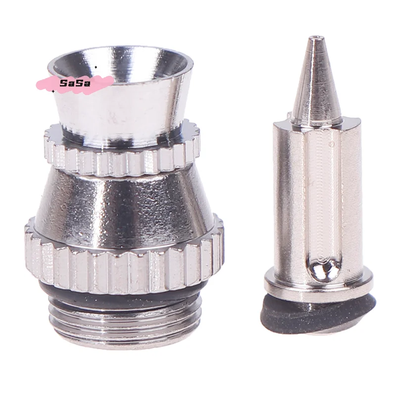 Metal Spray Gun Nozzle Replacement Kit 0.3mm Tip with Covers Uncharged Accessories Set for DIY Craft And Painting