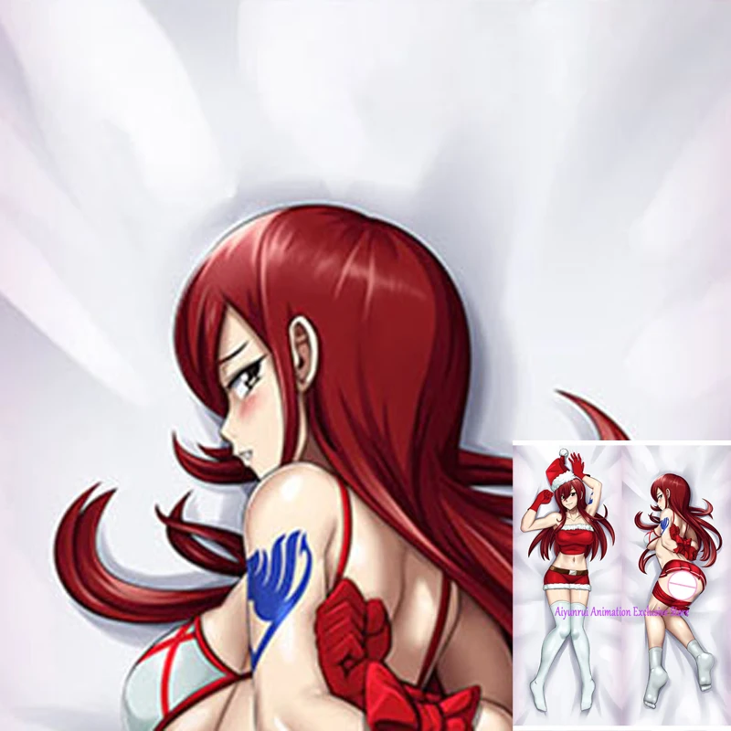 

Anime Dakimakura Pillow Case Erza Scarlet Sexy and Busty Beautiful Girl Double-Sided Halloween