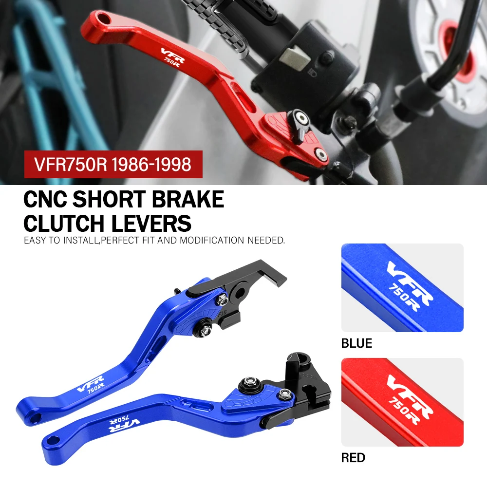 For HONDA VFR750R 1986 1987 1988 1989 1990 1991 1992 1993 1994 1995 1996 1997 1998 CNC Adjustable Brake Clutch Levers Handle