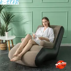 K-STAR New Inflatable Lazy Sofa Fashionable And Comfortable Lunch Rest Lazy Chair Indoor Foldable Bed Leisure Air Bench Hot 2023