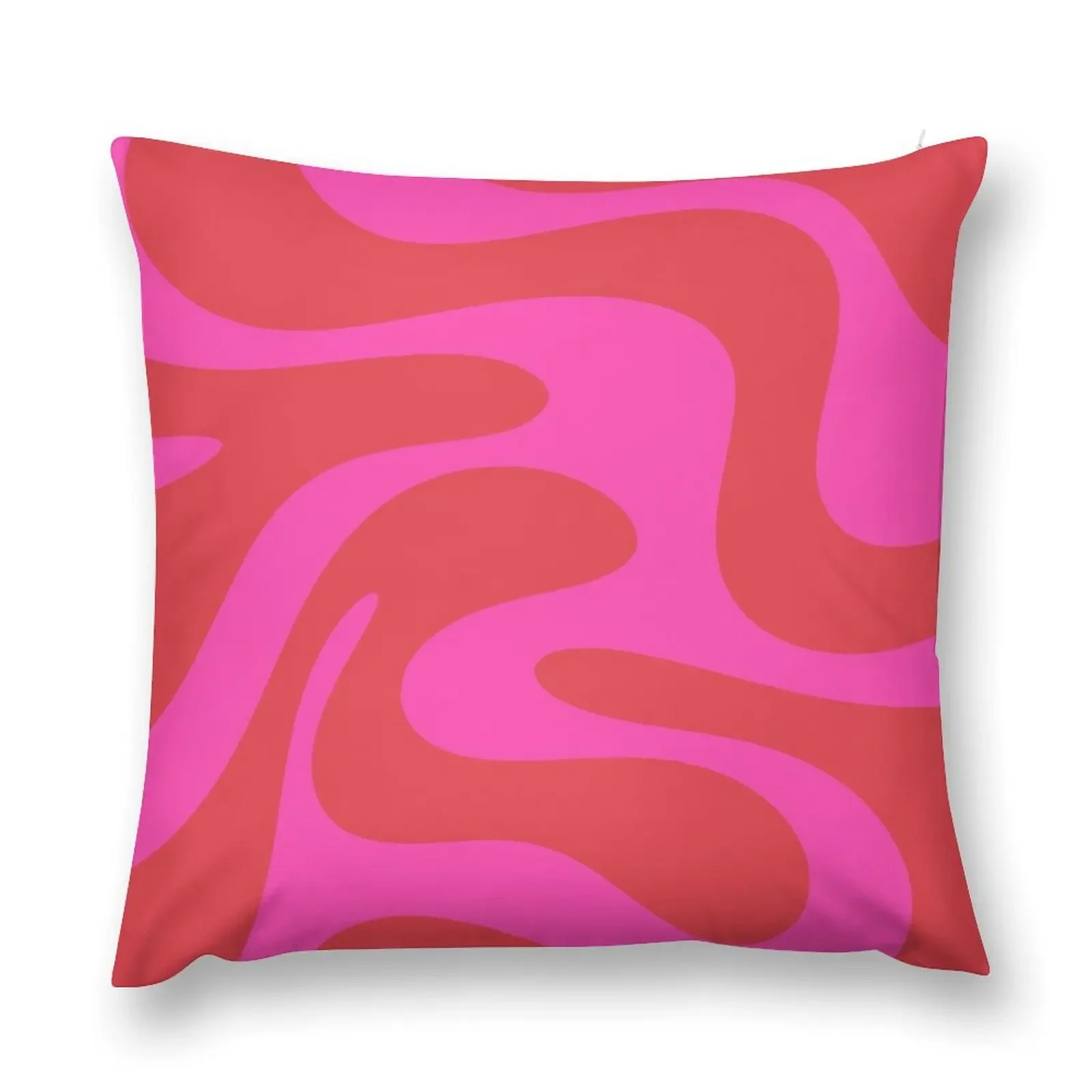 Swirly Bright Magenta Pink Fuchsia Red Retro Modern Abstract Throw Pillow Sofa Decorative Covers bed pillows Pillowcase pillow