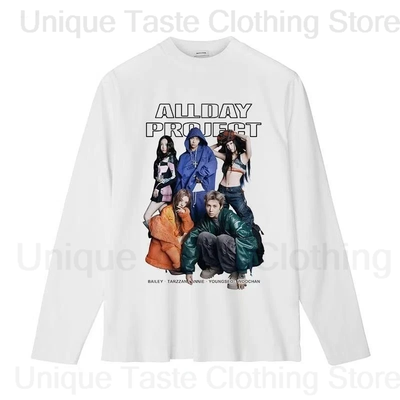 

‌ALLDAY PROJECT T Shirt High Quality Cotton Autumn Long Sleeve Tee Tops Kpop ANNIE TARZZAN BAILEY YOUNGSEO WOOCHAN Print T-shirt