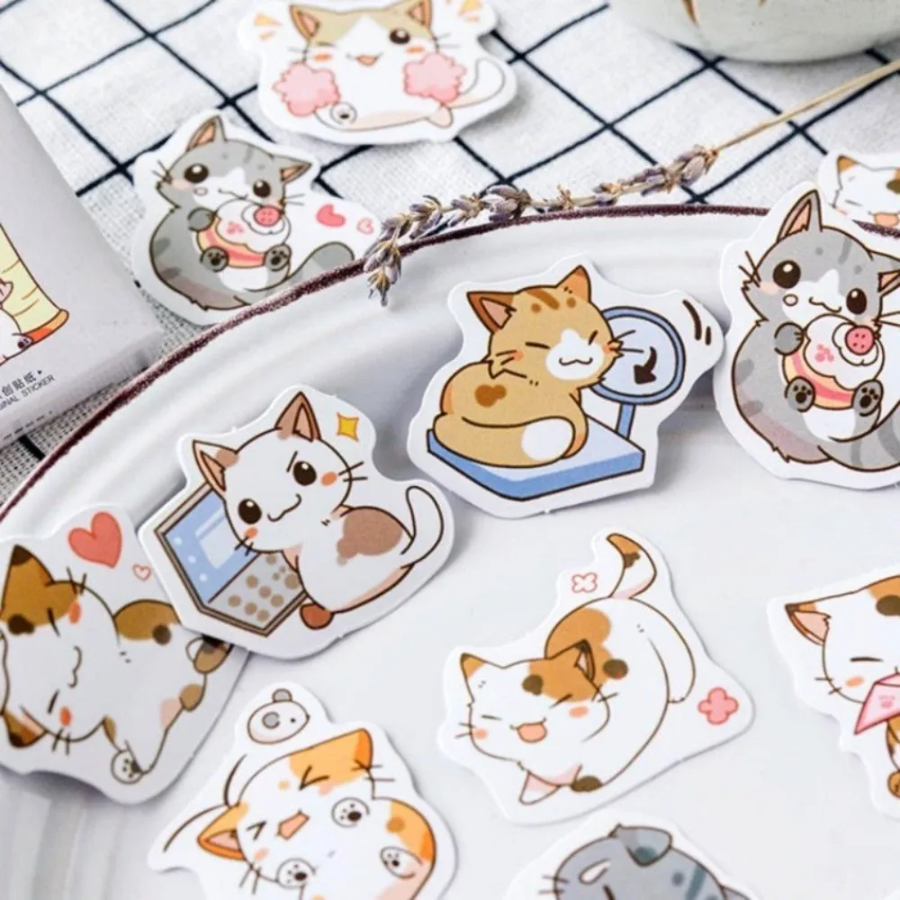 45Pcs/set Cartoon Boxed Label Stickers DIY Hand Account Album Item Decoration Sealing Sticker Student Decorative Stationery
