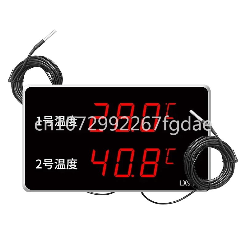 Large Screen Wall Mounted Digital Room Temperature Ntc Temperature Sensor with Dual Probe Swimming Pool Thermometer