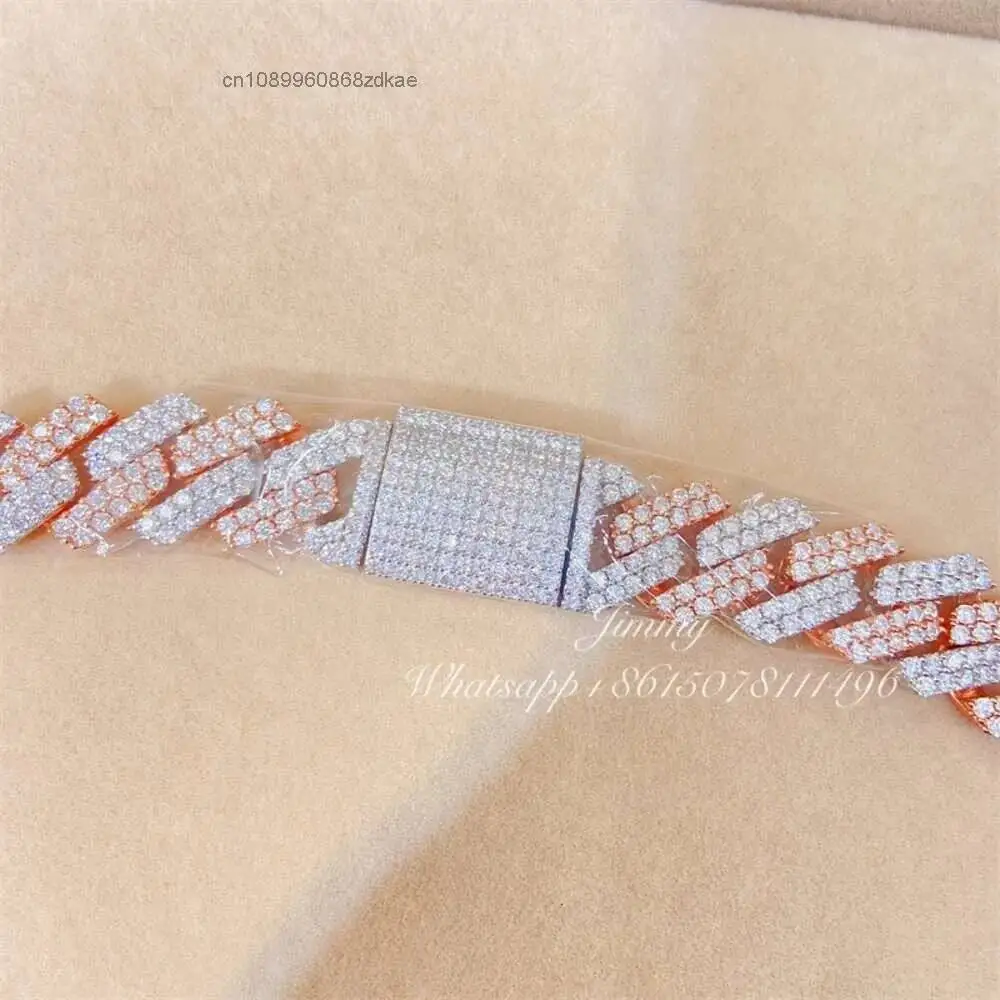 Luxury 2023 Hotsale Iced Out Popular Jewelry Loose Vvs Moissanite Iced Out Cuban Chains.