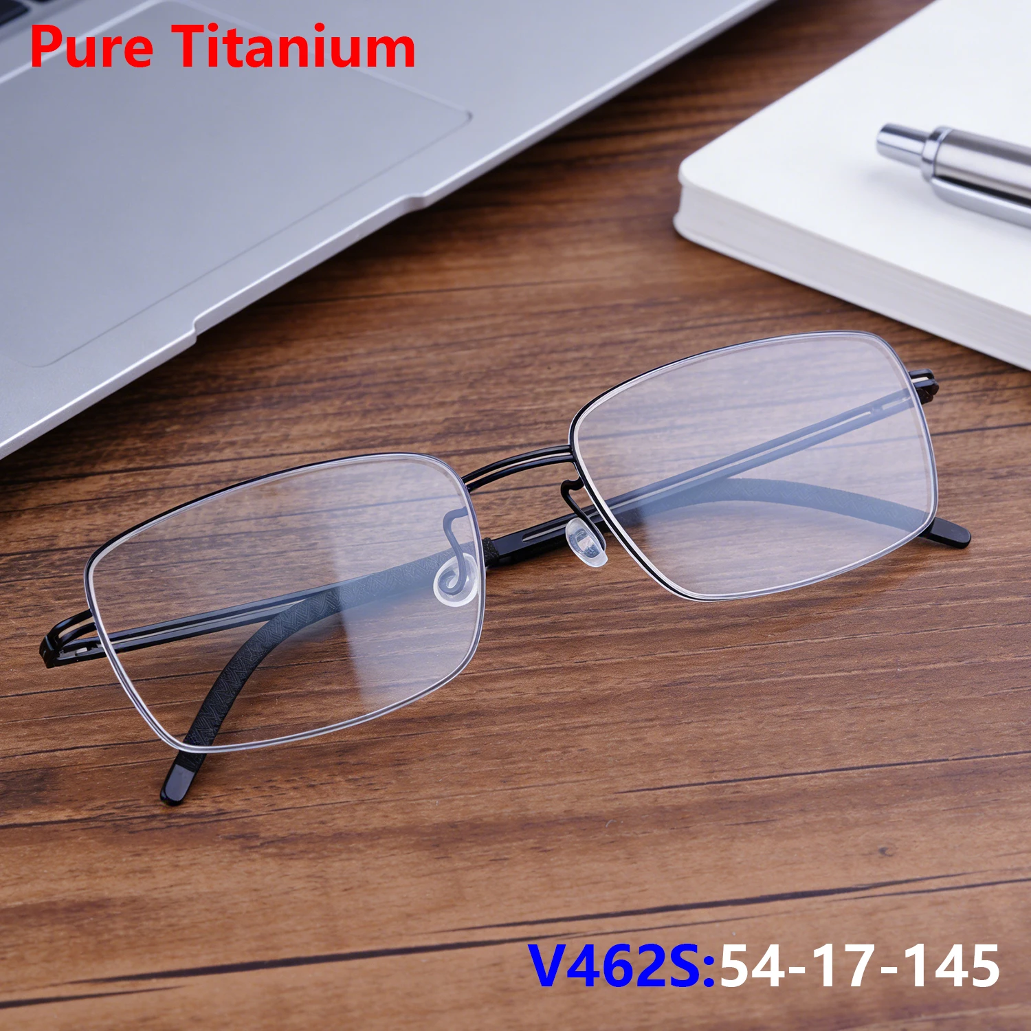 Norway Men Business Rectangle Titanium Glasses Frames V462S Fashion Simple Eyeglasses Ultralight Thin Rim Square Spectacle Gafa