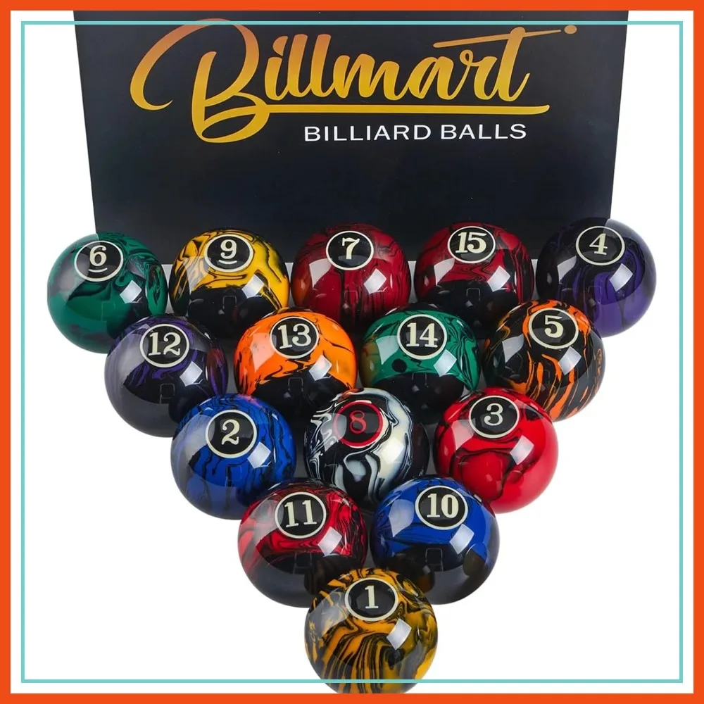 

Premium Regulation Size Pool Balls Set - 2-1/4" 16 Billiard Balls for Professional Play
