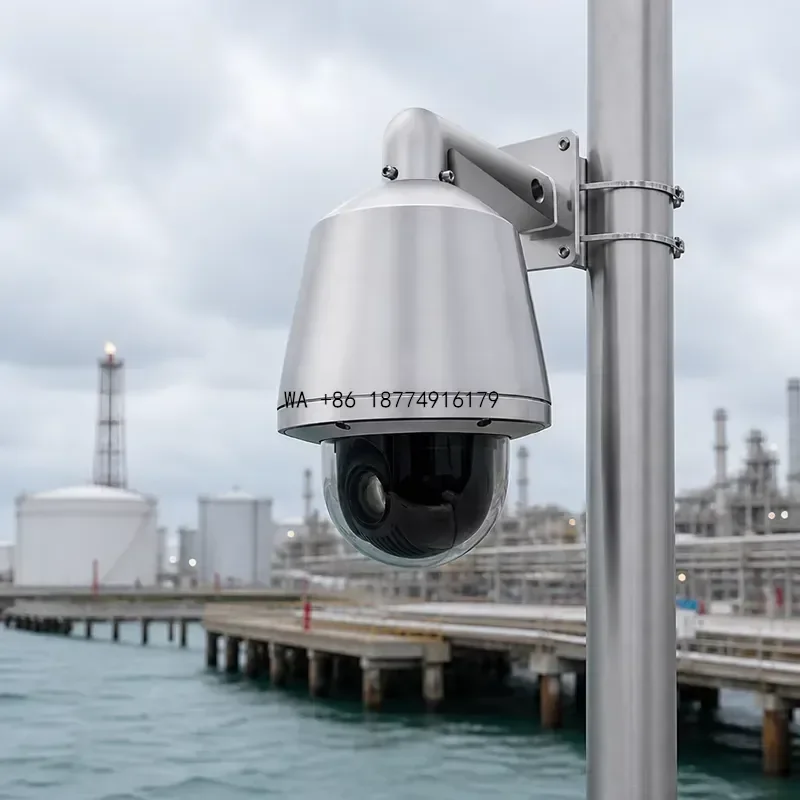 wmwmnu Explosion Proof 360 Degree Speed Dome 4MP IP68 Stainless Steel H.265 Waterproof CCTV for Oil Gas Marine