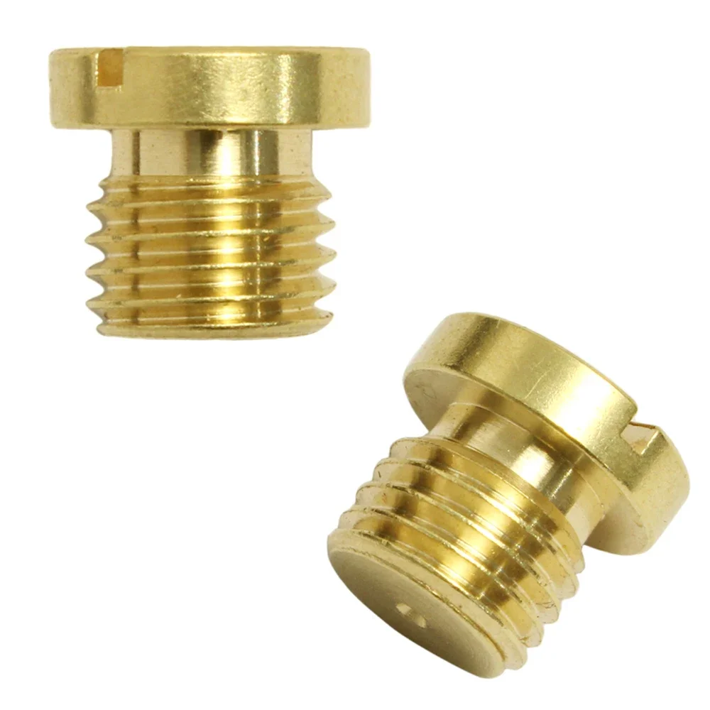 1PCS Brass Carburetor Main Jet 0.040-0.080 For EVO Twin S&S Super B D E G Two Throat 5/16-24 Thread Round Main Jet