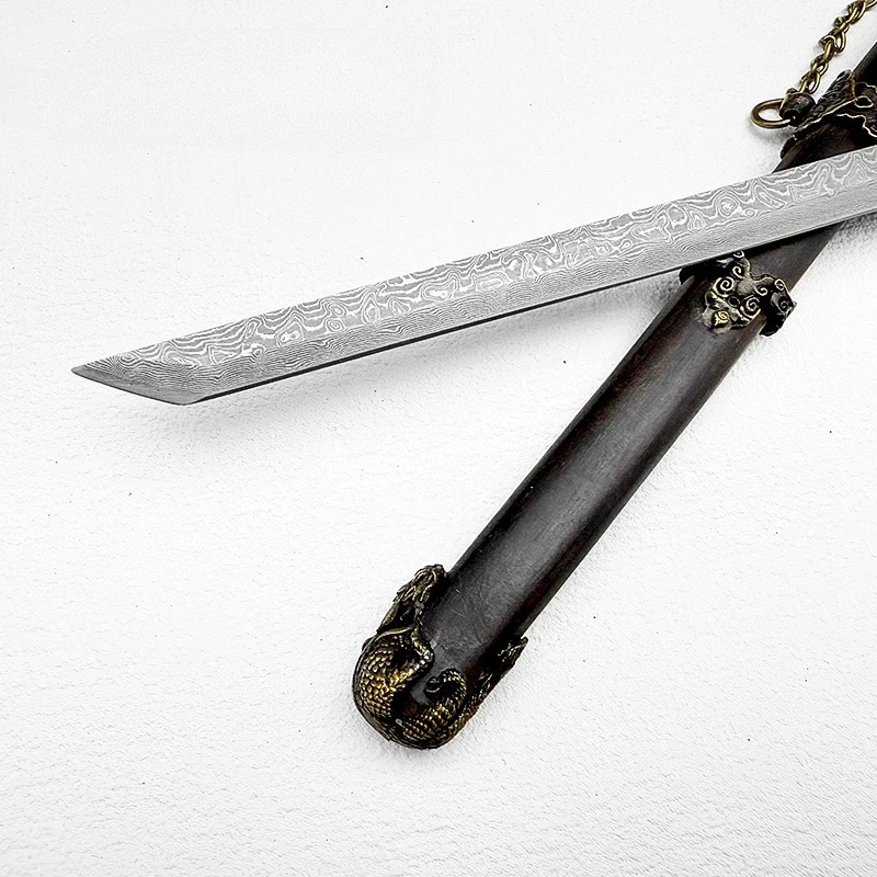 25cm/9.84in Katana Short Sword with Sheath Cosplay Model Props Anime Peripherals Samurai Collectible Desktop Display Outdoor Toy