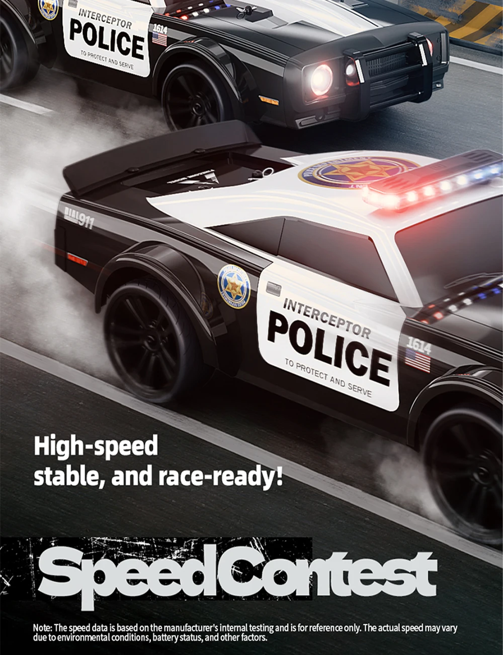 9IMOD 1:16 RC Car 35KM/H High Speed Vehicle RGB Light Dual Tires Racing Drift Car