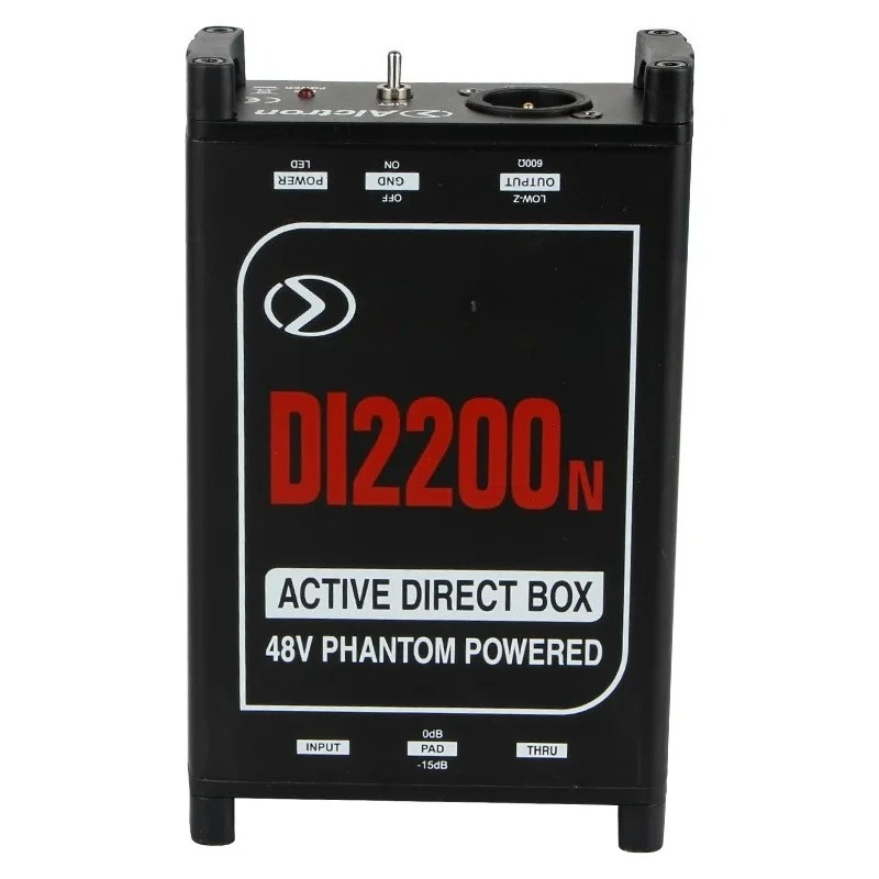 DI2200N high performance active DI box designed for instruments with high output level for stage-performance