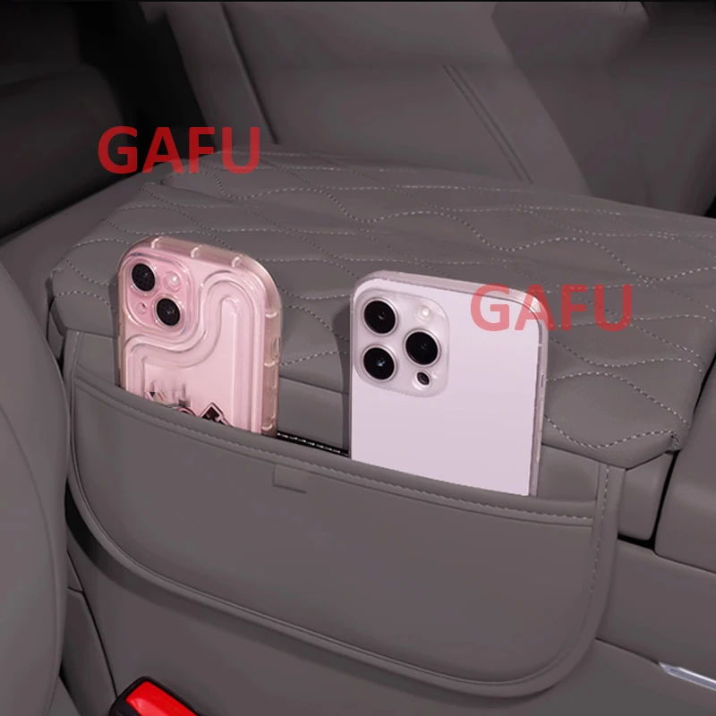 Cojín para caja de mano AITO M9 2024 2025, almohadilla de elevación de almacenamiento de Control Central de PU, cubierta de accesorios especiales interiores