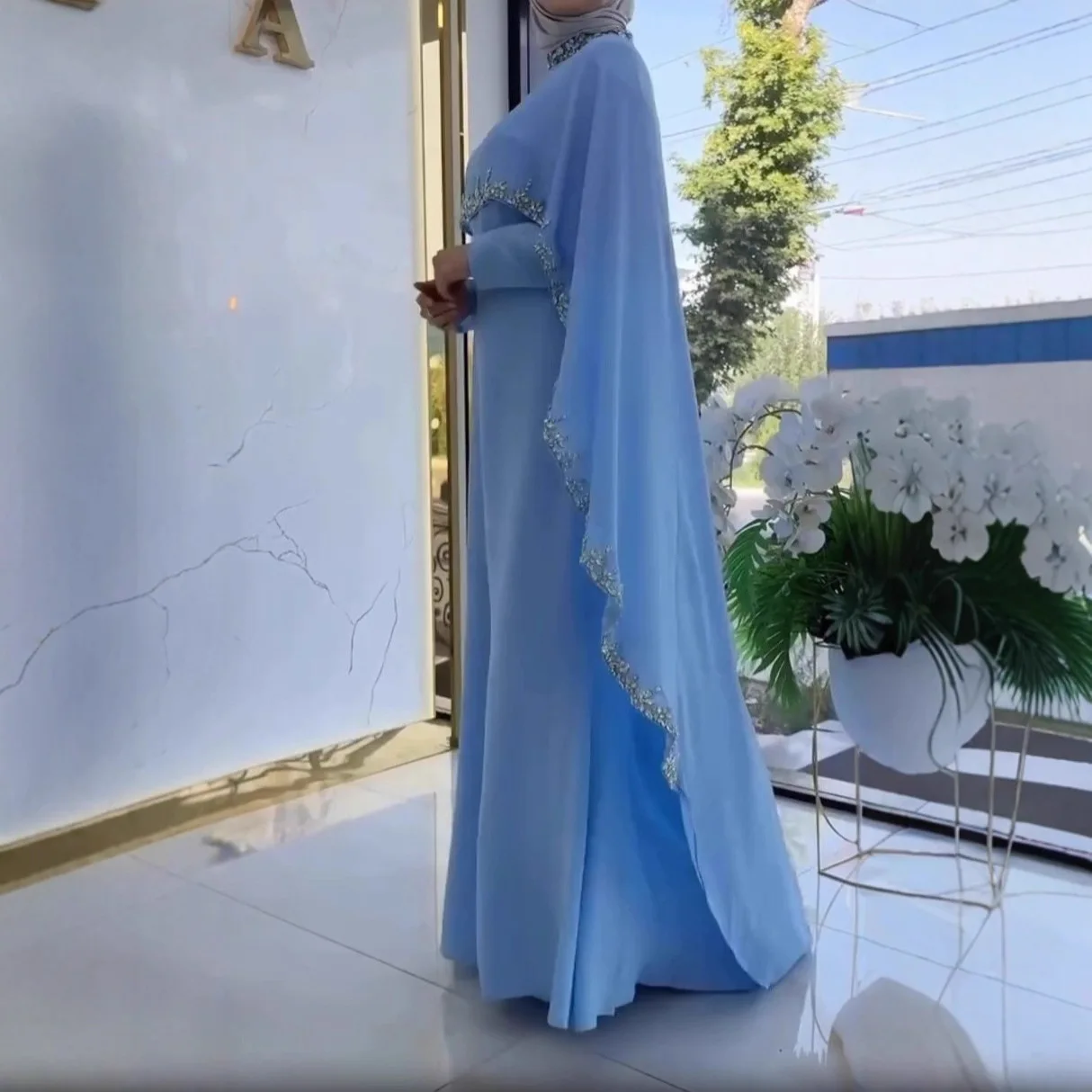 

2025 Summer High Waist Luxury Embroidered Crystal Fringe Dubai Long Dress dress Non Strech