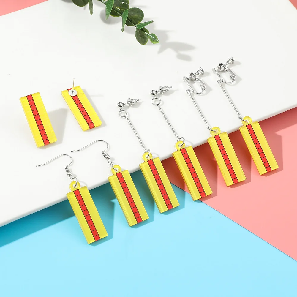 12mm X 30mm Fashion Style Izana Kurokawa Earrings Anime Cosplay Props Hanafuda Drop Earrings Women Fashion Jewelry Accessories