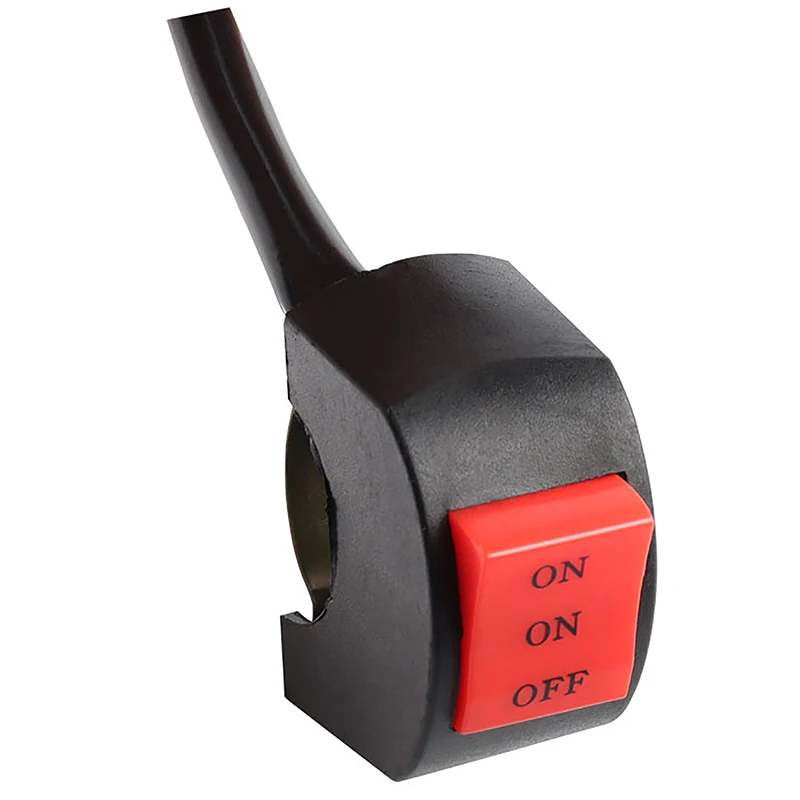 1 قطعة LED المصباح التبديل بعيدا بالقرب من ثلاثة خط دراجة نارية المقود التبديل زر القيادة مفتاح الإضاءة دراجة نارية زر التبديل #6