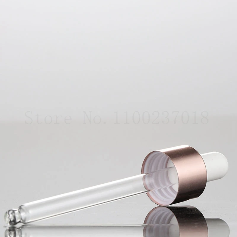 5 10 15 20 30 50 100 Frost Glass Dropper Bottle Rose Gold Ring Empty Cosmetic Packaging Container Vials Essential Oil Bottles