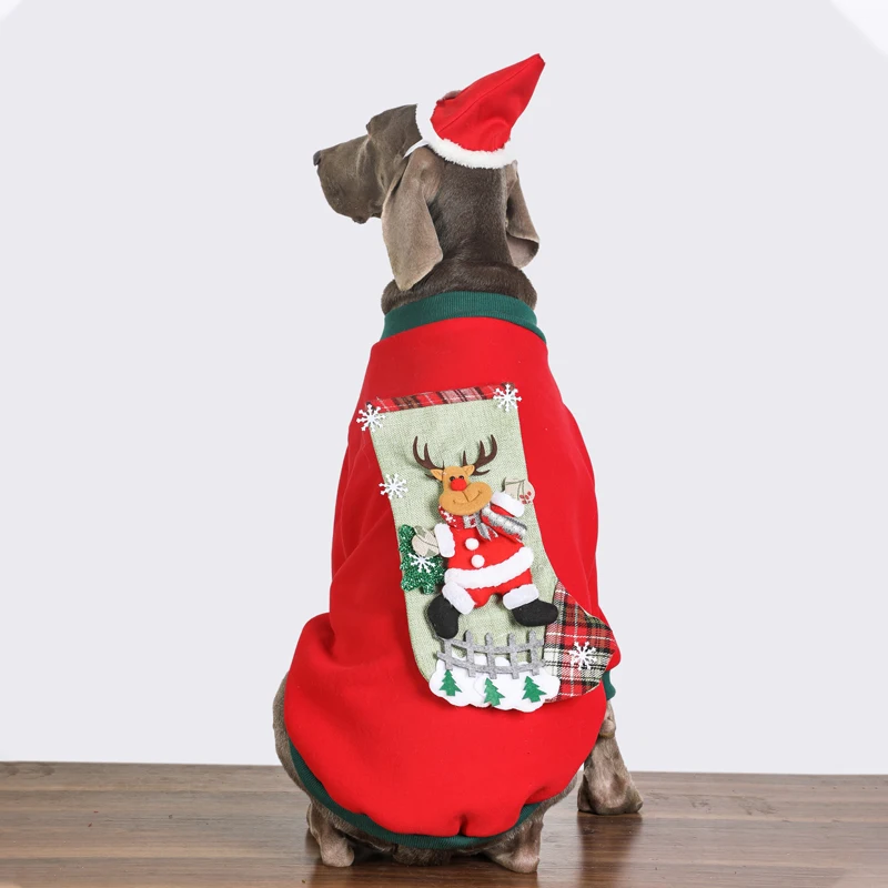 Dog Clothes Large Dog Winter Red Pet Christmas Winter Clothes Labrador Plush To Keep Warm Golden Retriever Samoyed Clothes