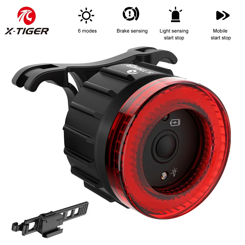 X-TIGER Brake Sensing Rear Lights Ultra Bright Bike Brake Light Smart Auto On/Off Safety Warning Bicycle Taillight