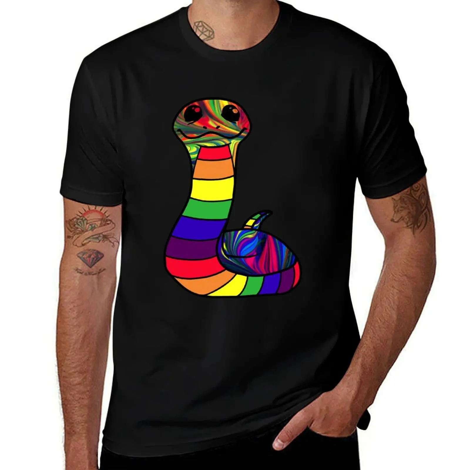 

Rainbow Pride Snake T-Shirt t shirt man plain t shirt man luxury t shirt man designer T-Shirt
