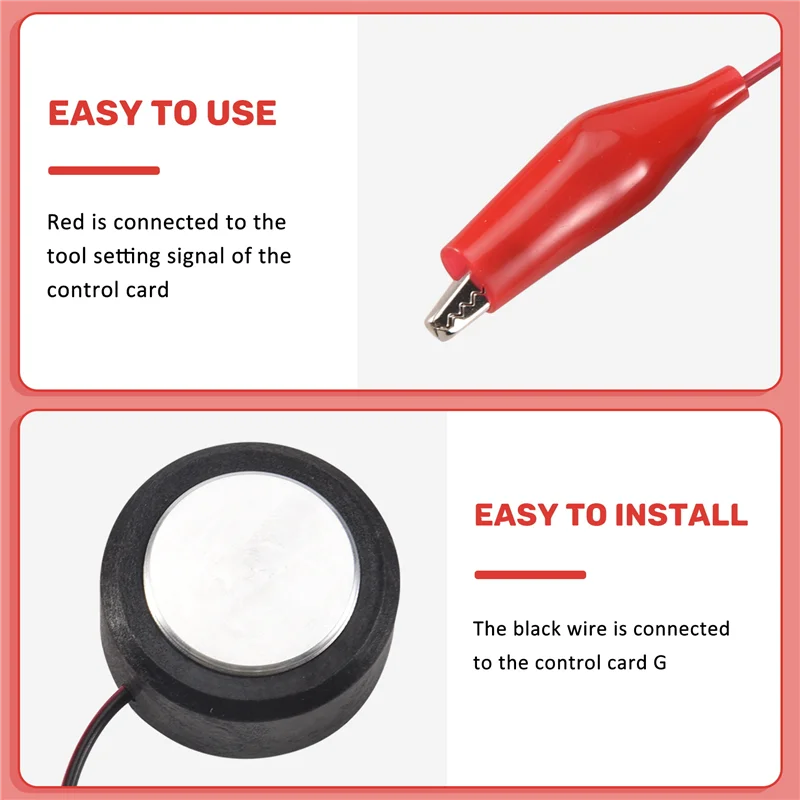 ABJY-For MACH3 Tool CNC Z Axis Router Mill Zero Check Press Plate Setting Probe Milling 35Mm CNC Engraving Machine Tools