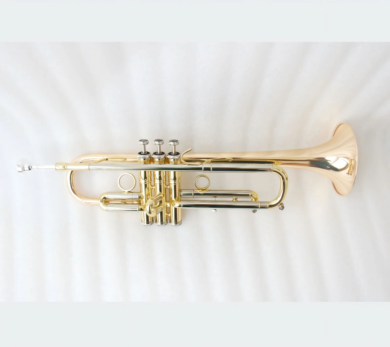 Professional B Flat Trumpet High End Gold Copper Bell Wind Musical Instrument For Music Learner Practice Teaching