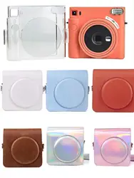 Do kwadratowego etui ochronnego na aparat Fujifilm Instax Square SQ1 kwadratowy futerał do przechowywania aparatu przezroczysty futerał ochronny