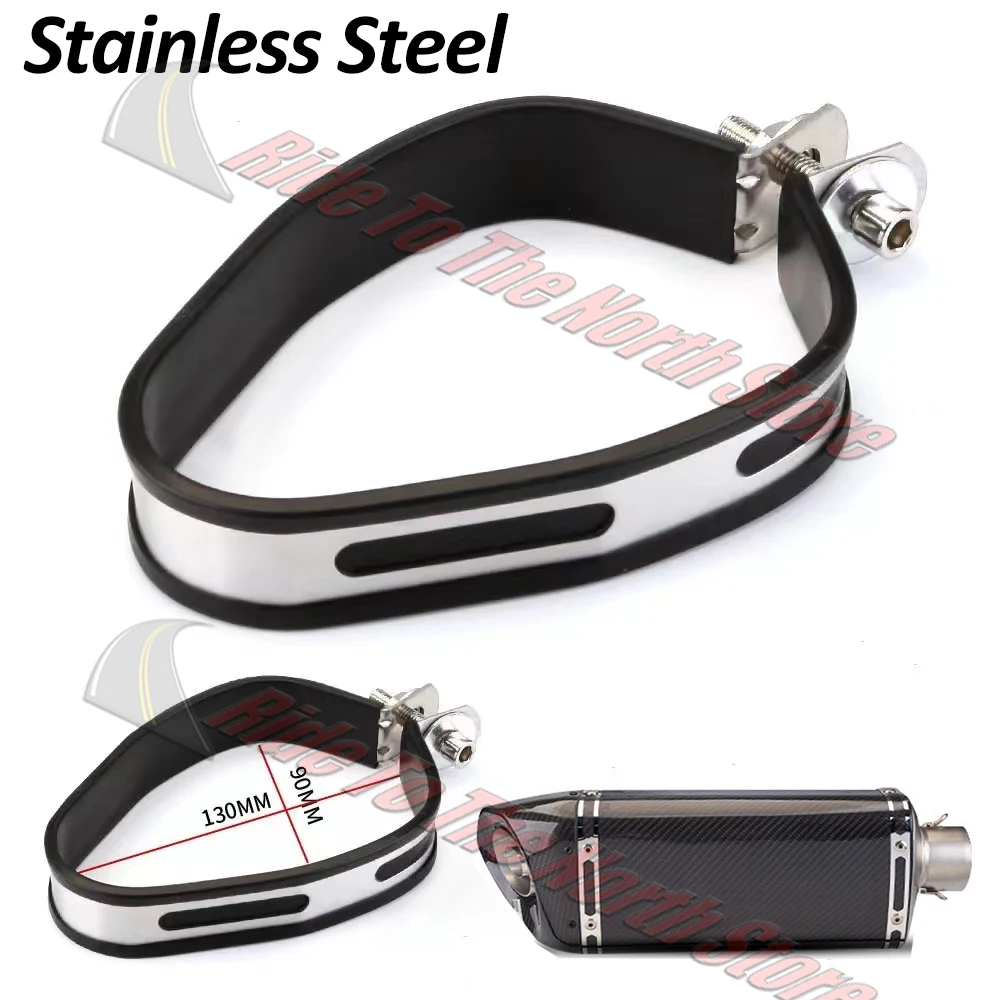 

Carbon Fiber Fixed Clamp Stainless Steel Fixed Ring Exhaust Fixing Clip With Bolt and Nut For AK Scorpion M20 Exhaust Tail Pipe