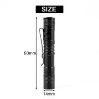 A29Z-Flashlight Pen Torch Super Small Mini AAA XPE-R3 LED Lamp Belt Clip Light Pocket Torch With Holster