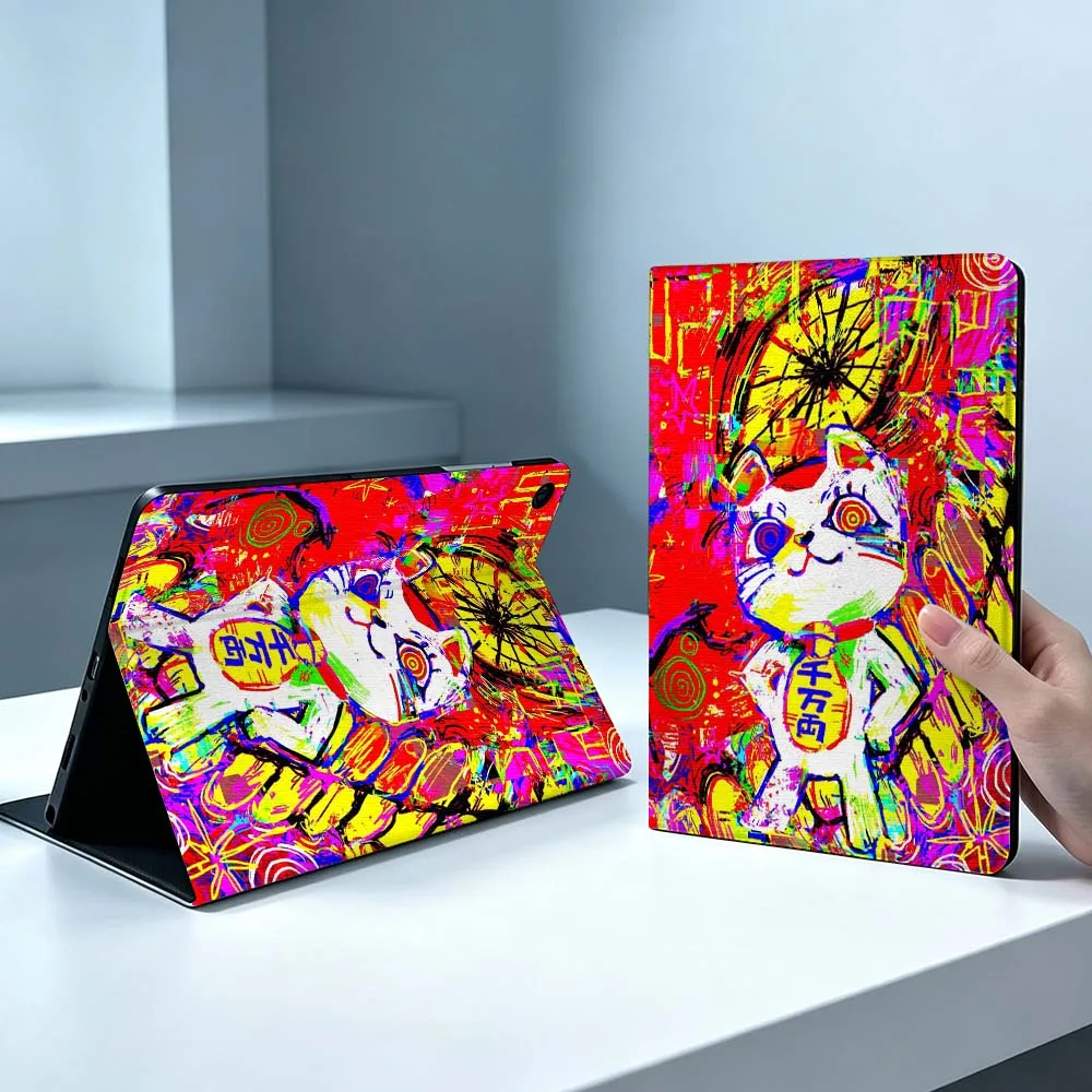 Anime Dandadan Cat For Samsung Galaxy Tab S11 S10 S9 S8 S7 S6 A9 A8 A7 A11 Lite FE Plus Pen Tray Tablet Case Soft