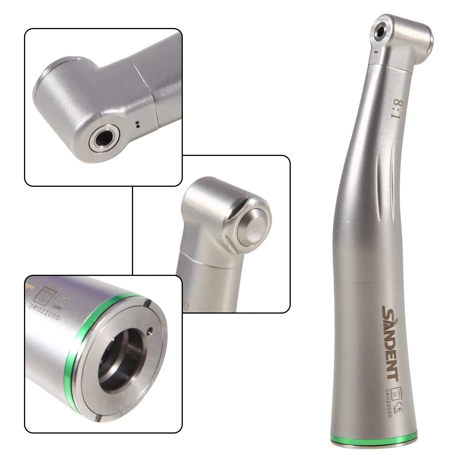 Dental 8:1 Reduction Handpiece Contra Angle Endo Reciprocate Prophy Push Button NSK Ceramic Ball Bearing Turbine