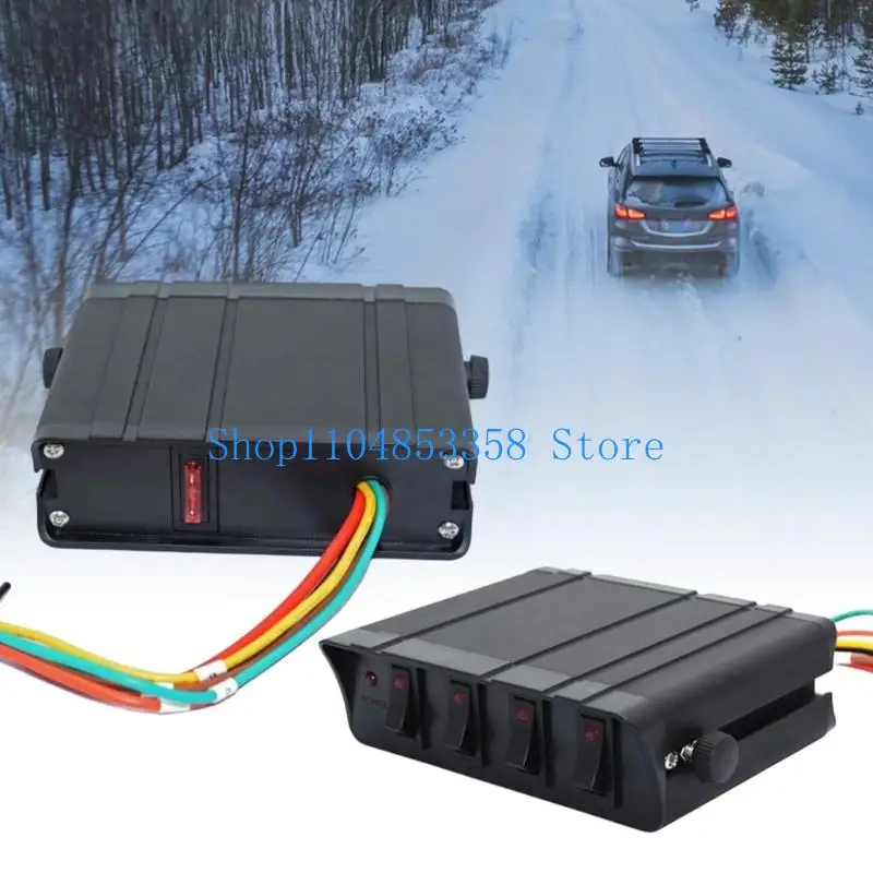 652F Waterproof 4 Control Switch Box Automotive Switch Panel for Trucks & Trailers