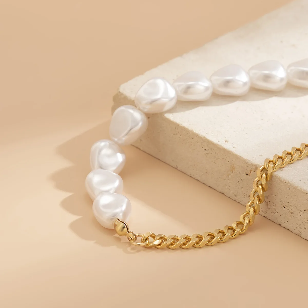 Vintage Irregular Imitation Pearl Beaded Anklet Women 2022 Simple Gold Color Metal Chain Anklets Girls Fashion Jewelry Gifts