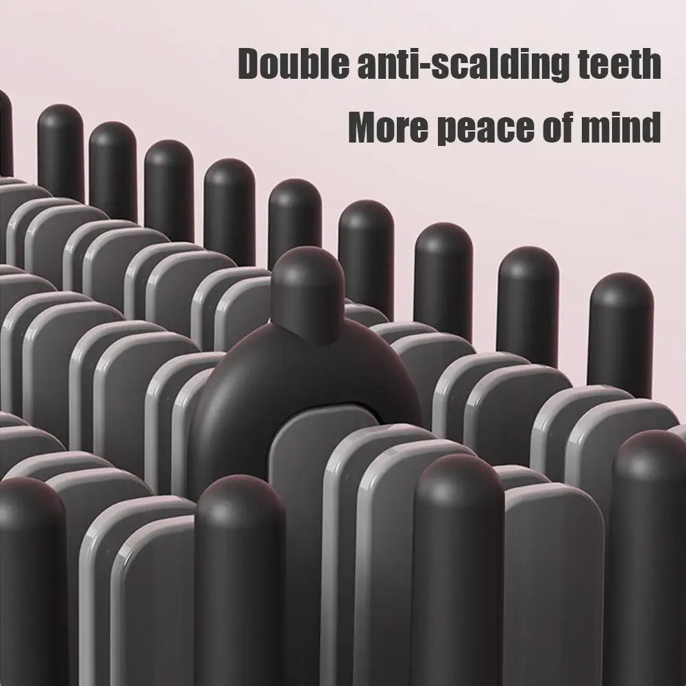 فرشاة فرد الشعر اللاسلكية - مشط تمليس محمول، 4 إعدادات لدرجة الحرارة، قابل لإعادة الشحن عبر USB، طلاء سيراميك للسفر والمنزل #4